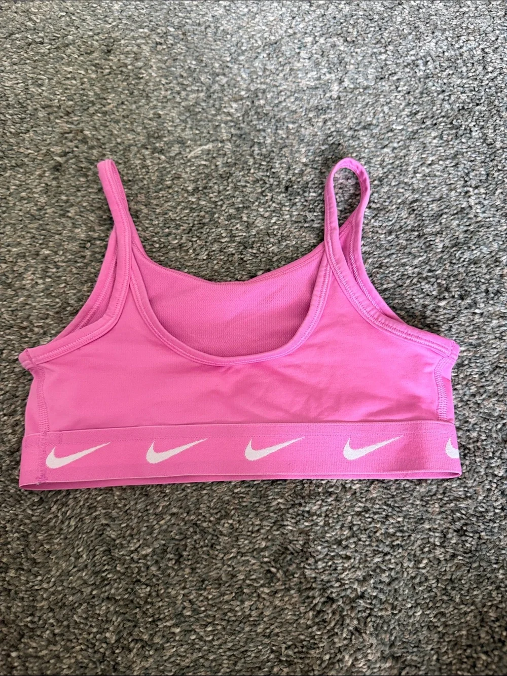 Nike Hot Pink Logo Band Sports Bra